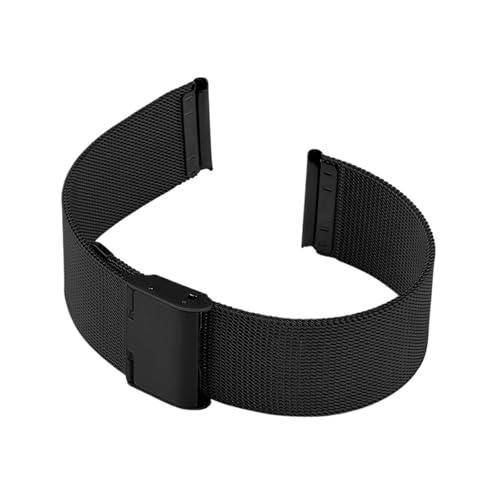 HASGTFM Stahlband-Uhrenarmband for Herren und Damen, Metallgewebe, 14, 18, 20 mm, universelles Edelstahlarmband(Black,14mm) von HASGTFM