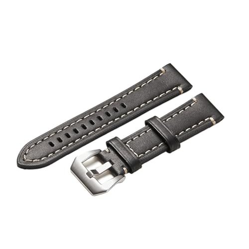 HASGTFM Uhrenarmband 18 mm 20 mm 22 mm 24 mm Uhrenarmbänder Damen Herren Uhrenzubehör Lederarmband Gürtel(Black,18mm) von HASGTFM