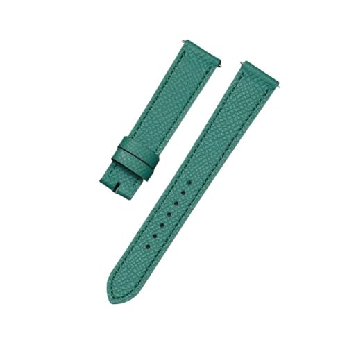 HASGTFM Uhrenzubehör 20-mm-Ledergürtel mit Oberschicht, passend for Hermes H Hour HH1.510/501-Uhrenarmbänder mit geprägter Textur(Green,16mm) von HASGTFM