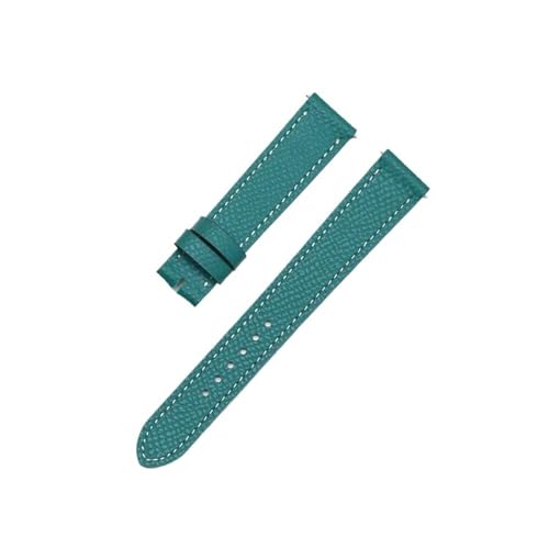 HASGTFM Uhrenzubehör 20-mm-Ledergürtel mit Oberschicht, passend for Hermes H Hour HH1.510/501-Uhrenarmbänder mit geprägter Textur(Green 2,20mm) von HASGTFM