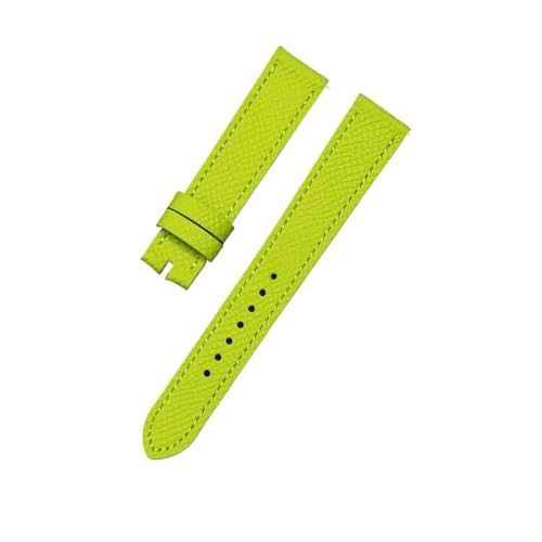 HASGTFM Uhrenzubehör 20-mm-Ledergürtel mit Oberschicht, passend for Hermes H Hour HH1.510/501-Uhrenarmbänder mit geprägter Textur(Light green,16mm) von HASGTFM