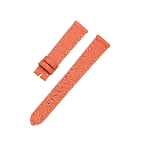 HASGTFM Uhrenzubehör 20-mm-Ledergürtel mit Oberschicht, passend for Hermes H Hour HH1.510/501-Uhrenarmbänder mit geprägter Textur(Orange 2,20mm) von HASGTFM