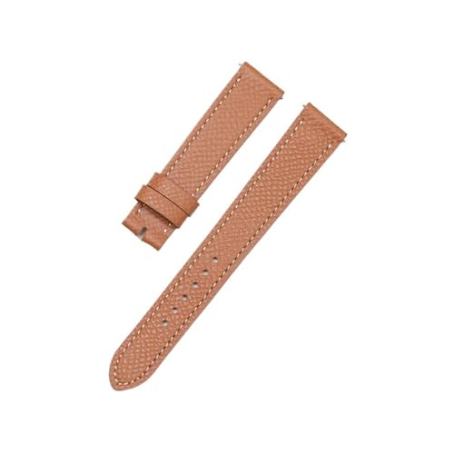 HASGTFM Uhrenzubehör 20-mm-Ledergürtel mit Oberschicht, passend for Hermes H Hour HH1.510/501-Uhrenarmbänder mit geprägter Textur(Yellowish brown 2,16mm) von HASGTFM