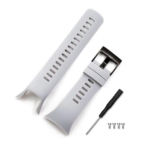 HASGTFM Uhrenzubehör Dornschließe Silikonarmband Fit for SUUNTO 5 Fit for Spartan Cool Running Trainer Sportarmband Damen Herren Uhrenarmband(Gray) von HASGTFM