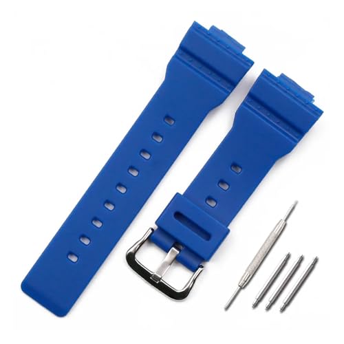 HASGTFM Uhrenzubehör Harzarmband Herren Dornschließe Gummi-Uhrenarmband Passend for Casio BABY-G BA-111 BA-110 BA-112 BA-120 Uhr mit Damen(Matte blue) von HASGTFM