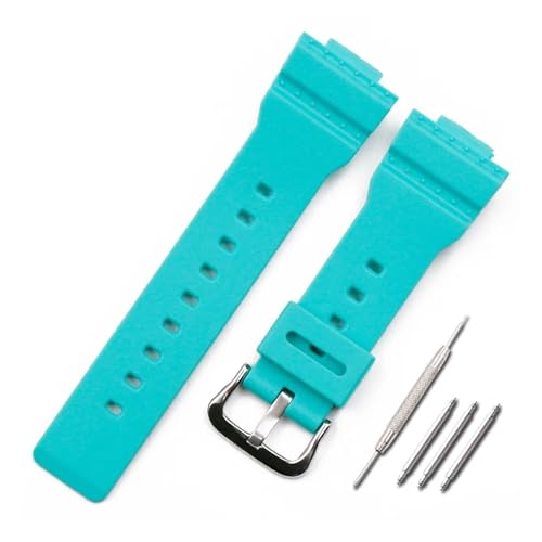 HASGTFM Uhrenzubehör Harzarmband Herren Dornschließe Gummi-Uhrenarmband Passend for Casio BABY-G BA-111 BA-110 BA-112 BA-120 Uhr mit Damen(Matte green) von HASGTFM