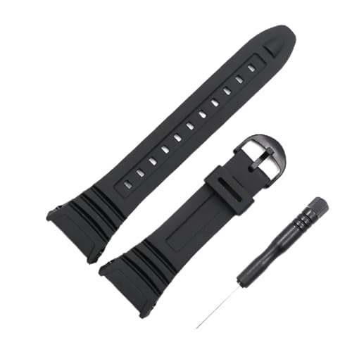 HASGTFM Uhrenzubehör Harzarmband Herren Dornschließe Passend for Casio W-96H Outdoor-Sport wasserdichte Uhr mit Damen von HASGTFM