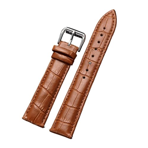 HASGTFM Universal Leder Armband 16mm 18mm 20mm 22mm 24mm Männer Frauen Schwarz Braun Leder Armband armband(Brown 2,24mm) von HASGTFM