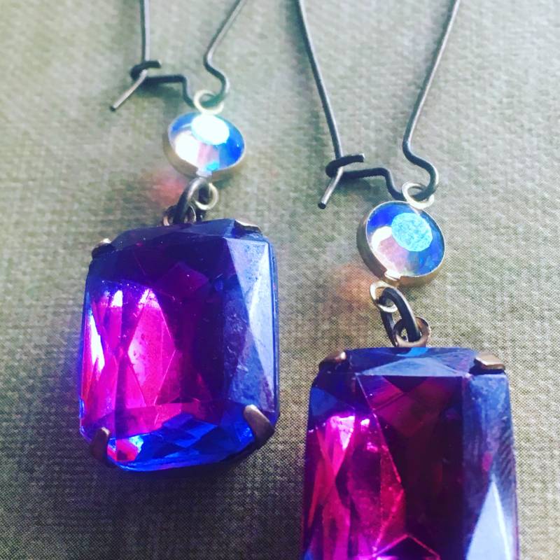 Handgemachte Vintage Swarovski Kristall Ohrringe Für Frauen von HASJewelsbyShannon