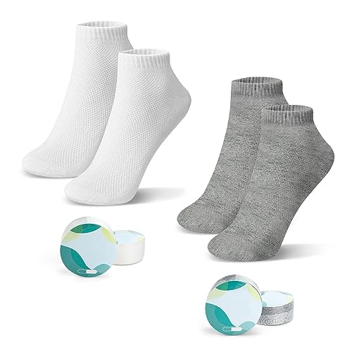 HASLED Kurze Socken Rutschfest，6 Stück Einwegsocken Baumwolle, Niedrig Geschnittene Sneaker Socken, Unsichtbar Füßlinge Atmungsaktiv und Schweißa Bsorbierend fur Familienkleidung, Reisen von HASLED