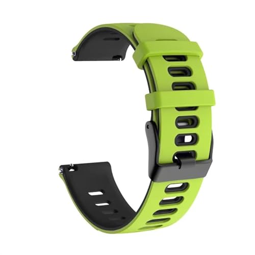 HASMI 20 22 mm Smart Watch Band kompatibel for Huawei Watch GT 2 GT2 Pro Handgelenkband GT2 42 46 mm GT2E Silikon Sport Armband Armband Correa (Color : Green black, Size : 22mm Universal) von HASMI