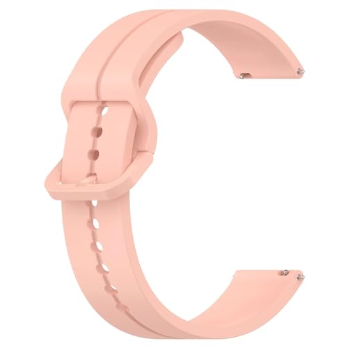 HASMI 20 22 mm Uhrenarmband kompatibel for Huami Amazfit GTR 4 3 2 2e GTS BIP U Pro Uhrenarmband Silikonarmband kompatibel for Samsung Galaxy Watch 3 4 5 Pro (Color : Pink, Size : 20mm watch strap) von HASMI