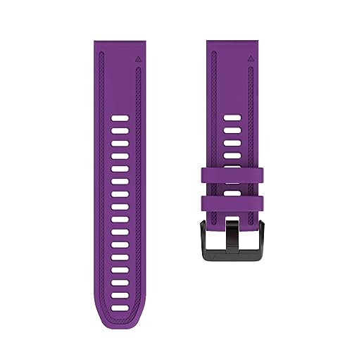 HASMI 20-mm-Uhrenarmband, kompatibel for der Fenix ​​6S Pro-Uhr. Weiches Silikonarmband for Quick-Fit-Armband, kompatibel for der Fenix ​​5S Plus-Uhr (Color : Purple, Size : 20mm) von HASMI
