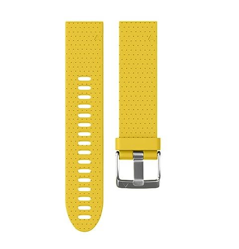 HASMI 20 mm breites Ersatz-Silikonarmband, kompatibel for Fenix ​​5S-Uhrenarmband, einfach zu montierendes Armband, kompatibel for Fenix ​​6S/6S Pro/5S Plus-Gürtel (Color : Yellow, Size : 20mm) von HASMI