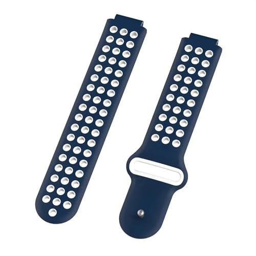 HASMI 22-mm-Armband, kompatibel mit Garmin Forerunner 220, 230, 235, 630, 620, 735, Approach S20, S5, S6, Silikonarmband, Armband-Zubehör (Color : Blue-white, Size : For Forerunner 235) von HASMI