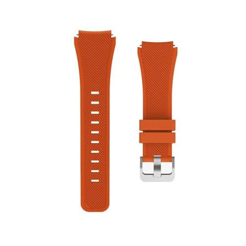 HASMI 22 mm Silikonarmband, kompatibel for Samsung Watch 3/Gear S3 Frontier/Huawei Watch 4/3/3 Pro/GT3-2 Sportarmband Amazfit GTR 4/Stratos/Pace (Color : Official orange, Size : For 22MM) von HASMI