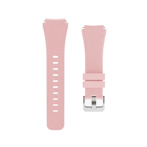 HASMI 22 mm Silikonarmband, kompatibel for Samsung Watch 3/Gear S3 Frontier/Huawei Watch 4/3/3 Pro/GT3-2 Sportarmband Amazfit GTR 4/Stratos/Pace (Color : Pink, Size : For 22MM) von HASMI