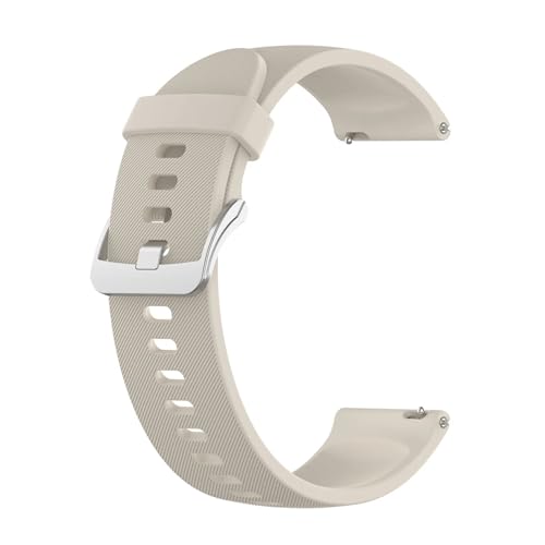 HASMI 22 mm offizielle Silikon-Ersatzarmbänder, kompatibel for Xiaomi Mi Watch Color Sports Edition, kompatibel for Mi Watch Color-Armband, Uhrenarmbändern Correa (Color : Ivory, Size : Other 22mm S von HASMI