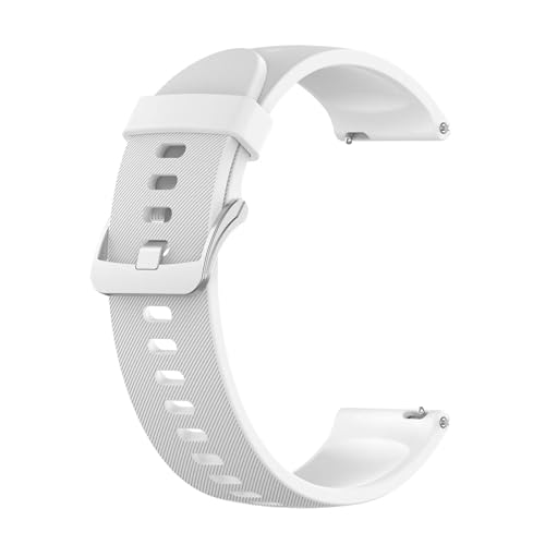 HASMI 22 mm offizielle Silikon-Ersatzarmbänder, kompatibel for Xiaomi Mi Watch Color Sports Edition, kompatibel for Mi Watch Color-Armband, Uhrenarmbändern Correa (Color : Wit, Size : For Mi Watch C von HASMI