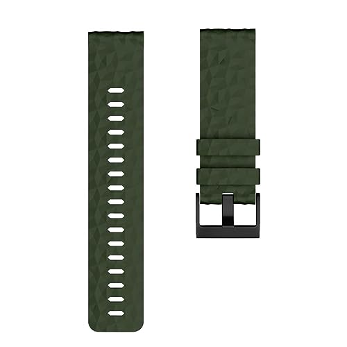 HASMI 24 mm breites Uhrenarmband, kompatibel for SUUNTO 9 Baro Band, Outdoor-Sport, Silikon-Ersatzarmband, kompatibel for SUUNTO 9 Baro Kupfer/Spartan Band (Color : Army green) von HASMI