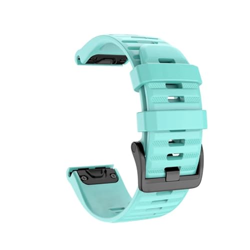 HASMI 26 20 22 Mm Armband Kompatibel for Garmin Fenix ​​6 6X Pro 5 5S 5X Plus 3HR Fenix7 7X Silikon-Schnellverschluss-Uhr Easyfit-Armband (Color : Mint Green, Size : 22 mm Fenix 5 6 Pro) von HASMI