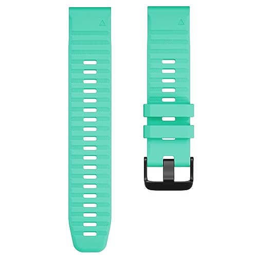 HASMI 26 mm weiche Silikonbänder, kompatibel for Fenix ​​6X/6X Pro, Ersatzarmband, kompatibel, kompatibel for Fenix ​​5X/5X Plus/3 HR Smartwatch-Zubehör (Color : Mint, Size : 26mm) von HASMI