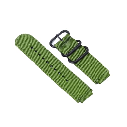 HASMI Canvas-Uhrenarmband, 18 mm, kompatibel for AE1200/1300/1000 W-219, modifiziertes Nylon-Uhrenarmband, Herren-Armband, Armband-Zubehör (Color : Green H, Size : Medium) von HASMI