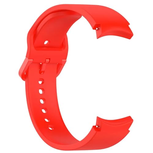 HASMI Fit For Samsung Fit For Galaxy Watch 4/5 44 Mm 40 Mm Silikonarmband Armband Armband Watch4 Classic 46 Mm/42 Mm Watch5 Pro 45 Mm (Color : Red, Size : Watch4 classic 42mm) von HASMI