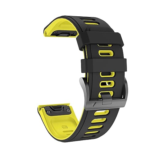 HASMI Kompatibel for Fenix ​​6X Pro-Bändern. 26-mm-Uhrenarmband for Ersatzband. Kompatibel for Fenix ​​6X 5X Plus 3HR-Smartwatches (Color : Yellow, Size : 26mm) von HASMI