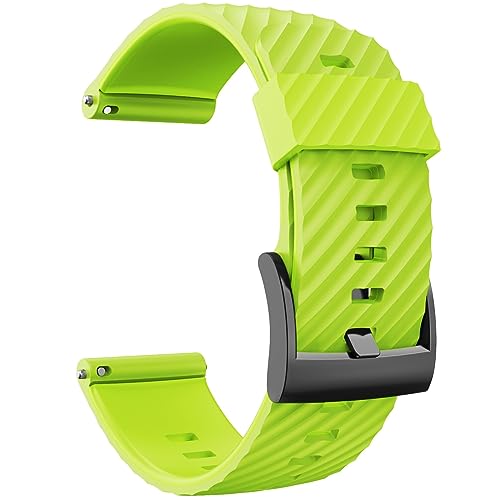 HASMI Kompatibel for Suunto 7/Suunto 9 Armband, kompatibel for Suunto 9 Baro/9 Spartan/9 GPS, weiches Silikon-Sportarmband-Ersatzband (Color : Green, Size : Medium) von HASMI