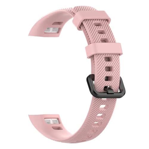 HASMI Kompatibles Honor Band 4 5 weiches Silikon-Ersatzuhrenarmband Smartwatch-Armband-Armband Band4 Band5 (Color : Pink, Size : Honor Band 5) von HASMI