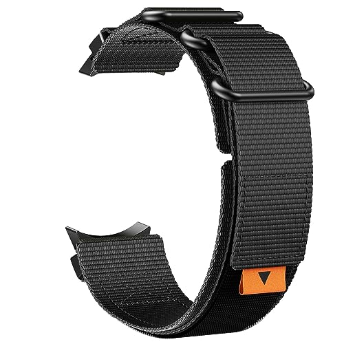 HASMI Nylonarmband, kompatibel for Samsung Galaxy Watch 5 Pro, Armband, kompatibel for Galaxy Watch 5 40 44 mm, Ersatzarmband, kompatibel for Galaxy Watch (Color : Noir, Size : Watch 4 40 44mm) von HASMI