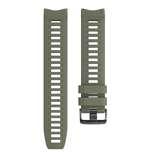 HASMI Outdoor-Silikon-Ersatzarmband for 22 mm Breite, kompatibel for Garmin Instinct Smartwatch-Armband (Color : Amry Green, Size : 22mm) von HASMI