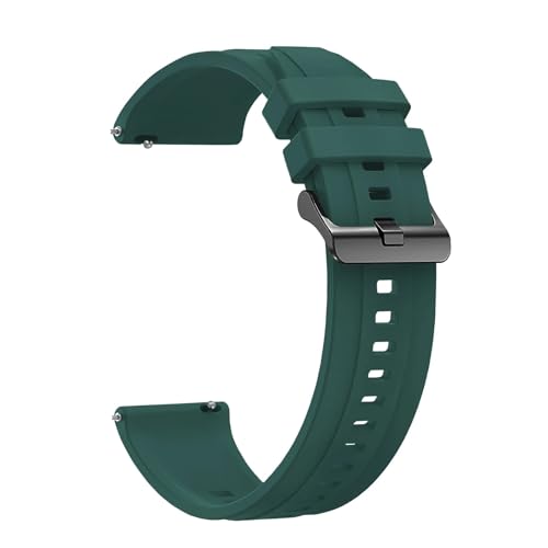 HASMI Silikonarmband, Kompatibel for Huawei GT4 46 Mm, 41 Mm, Offizielles Silikonarmband, Kompatibel for Huawei GT4 46 Mm/GT3, 46 Mm, 22 Mm, 18 Mm (Color : Pine green, Size : Huawei gt4 41mm) von HASMI