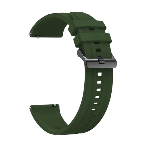 HASMI Silikonarmband, Kompatibel for Huawei GT4 46 Mm, 41 Mm, Offizielles Silikonarmband, Kompatibel for Huawei GT4 46 Mm/GT3, 46 Mm, 22 Mm, 18 Mm (Color : Pine green-01, Size : 18mm universal) von HASMI