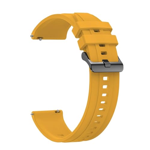 HASMI Silikonarmband, Kompatibel for Huawei GT4 46 Mm, 41 Mm, Offizielles Silikonarmband, Kompatibel for Huawei GT4 46 Mm/GT3, 46 Mm, 22 Mm, 18 Mm (Color : Yellow, Size : Huawei gt4 41mm) von HASMI