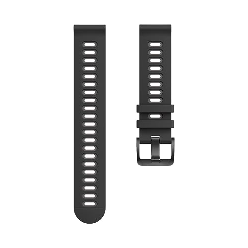 HASMI Sport-Silikon-Uhrenarmband, kompatibel for Samsung Galaxy Watch 42 mm, Smartwatch-Armband-Ersatz, kompatibel for Galaxy Active Forerunner 245/645 (Color : Black-Grey, Size : 20mm) von HASMI