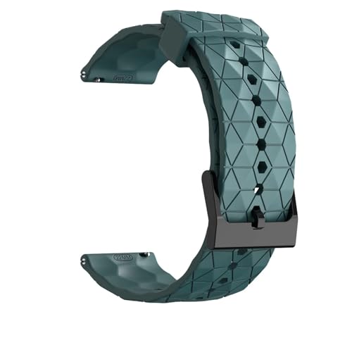 HASMI Sportliches und stilvolles Uhrenarmband for Fußball-Textur, 22 mm, kompatibel for Galaxy Watch 3 45 mm, atmungsaktiv, langlebige Leistung (Color : Stone green, Size : 20mm universal) von HASMI