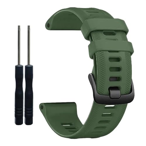 HASMI Uhrenarmbänder kompatibel for Garmin Forerunner 955 22 mm Uhr Silikonarmband Armbänder kompatibel for Forerunner 945 935 745 Fenix ​​5 6 Armband (Color : Army grenn, Size : Forerunner 745) von HASMI