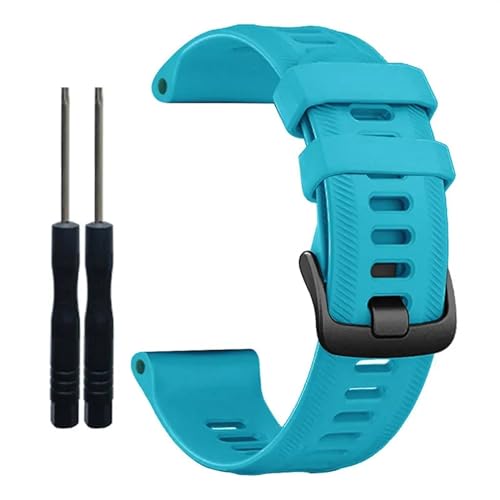 HASMI Uhrenarmbänder kompatibel for Garmin Forerunner 955 22 mm Uhr Silikonarmband Armbänder kompatibel for Forerunner 945 935 745 Fenix ​​5 6 Armband (Color : Sky blue, Size : 22mm) von HASMI