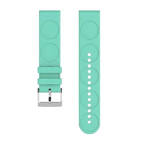 HASMI Weiches Silikon-Uhrenarmband, kompatibel for Suunto 3 Band, kompatibel for Garmin Vivoactive 3, 20 mm Armband, kompatibel for Samsung Galaxy 42 mm Armband (Color : Mint) von HASMI