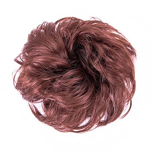 Haarteil 1 STÜCKE Messy Bun Haarteil Haarknoten Haargummis Synthetische Puff Wellig Chignon Pferdeschwanz Haarverlängerungen Dicke Hochsteckfrisur Gummiband Haarteile for Frauen Dutt (Size : Talla �n von HASMI