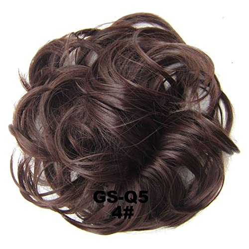 Haarteil 1 Stück Scrunchies-Verlängerung, lockiges, gewelltes, unordentliches, synthetisches, unordentliches Haarknoten-Haar, zerzaustes Hochsteckfrisur-Chignon-Haarteil for Frauen und Mädchen Dutt ( von HASMI