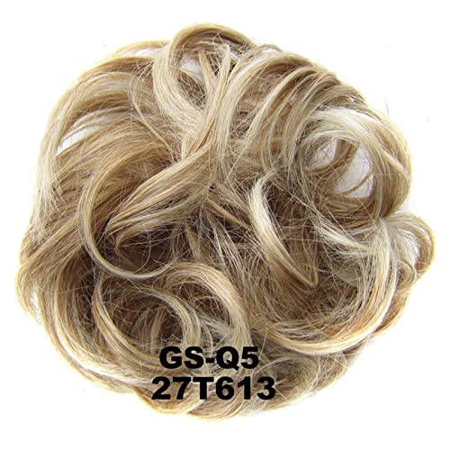 Haarteil 1 Stück Scrunchies-Verlängerung, lockiges, gewelltes, unordentliches, synthetisches, unordentliches Haarknoten-Haar, zerzaustes Hochsteckfrisur-Chignon-Haarteil for Frauen und Mädchen Dutt ( von HASMI