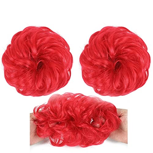 Haarteil Elastisches Band mit Haar Messy Bun Mode Mädchen Curly Scrunchie Chignon mit elastischem Band Haarteile Donut for Frauen Dutt (Color : 89) von HASMI