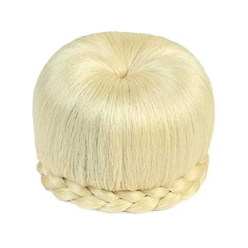 Haarteil Geflochtenes Haarknoten Haarteil Synthetische Hochsteckfrisur Geflochtener Chignon mit eingebauten Kämmen for Frauen Mädchen Party Hochzeit Tanzen Frisuren Haarschmuck Dutt (Color : 003) von HASMI