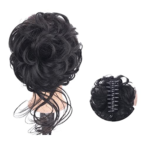 Haarteil Messy Claw Bun Curly Wavy Synthetic Hair Pferdeschwanz-Verlängerungs-Haarteile for Frauen Bun Wig Claw in Dutt Messy Chignons Hair Extensions Dutt (Color : SW207-4) von HASMI