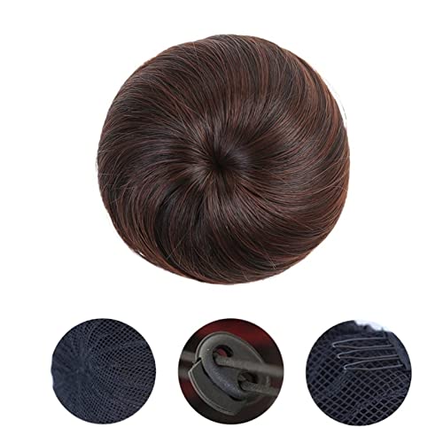 Haarteil Mit Gummiband Kunstfaser-Haarverlängerung, Chignon, Donut, Haarknoten, Ballerina, synthetische Haarteile, elastisches Band, Dutt, Hochsteckfrisur, Haarteile for Frauen, Mädchen Unordentliches von HASMI