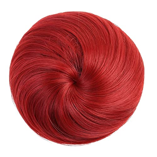 Haarteil Synthetische Chignon Scrunchie Haarknoten Clip In Haarverlängerungen Haarteile mit Kordelzug, gerade Kordelzug Pferdeschwanz Haarteile for Frauen Mädchen Dutt (Color : 101) von HASMI