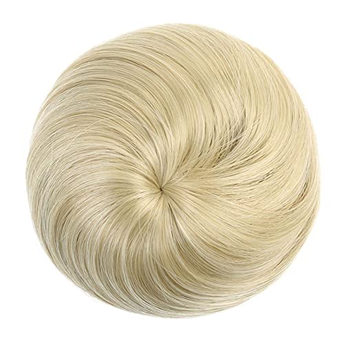 Haarteil Synthetische Chignon Scrunchie Haarknoten Clip In Haarverlängerungen Haarteile mit Kordelzug, gerade Kordelzug Pferdeschwanz Haarteile for Frauen Mädchen Dutt (Color : 107) von HASMI